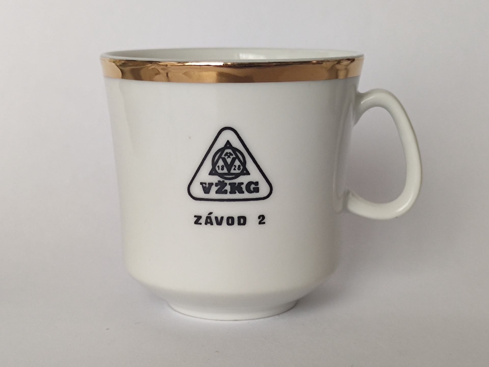 Šálek Vítkovické železárny Klementa Gottwalda (VŽKG) - černé logo