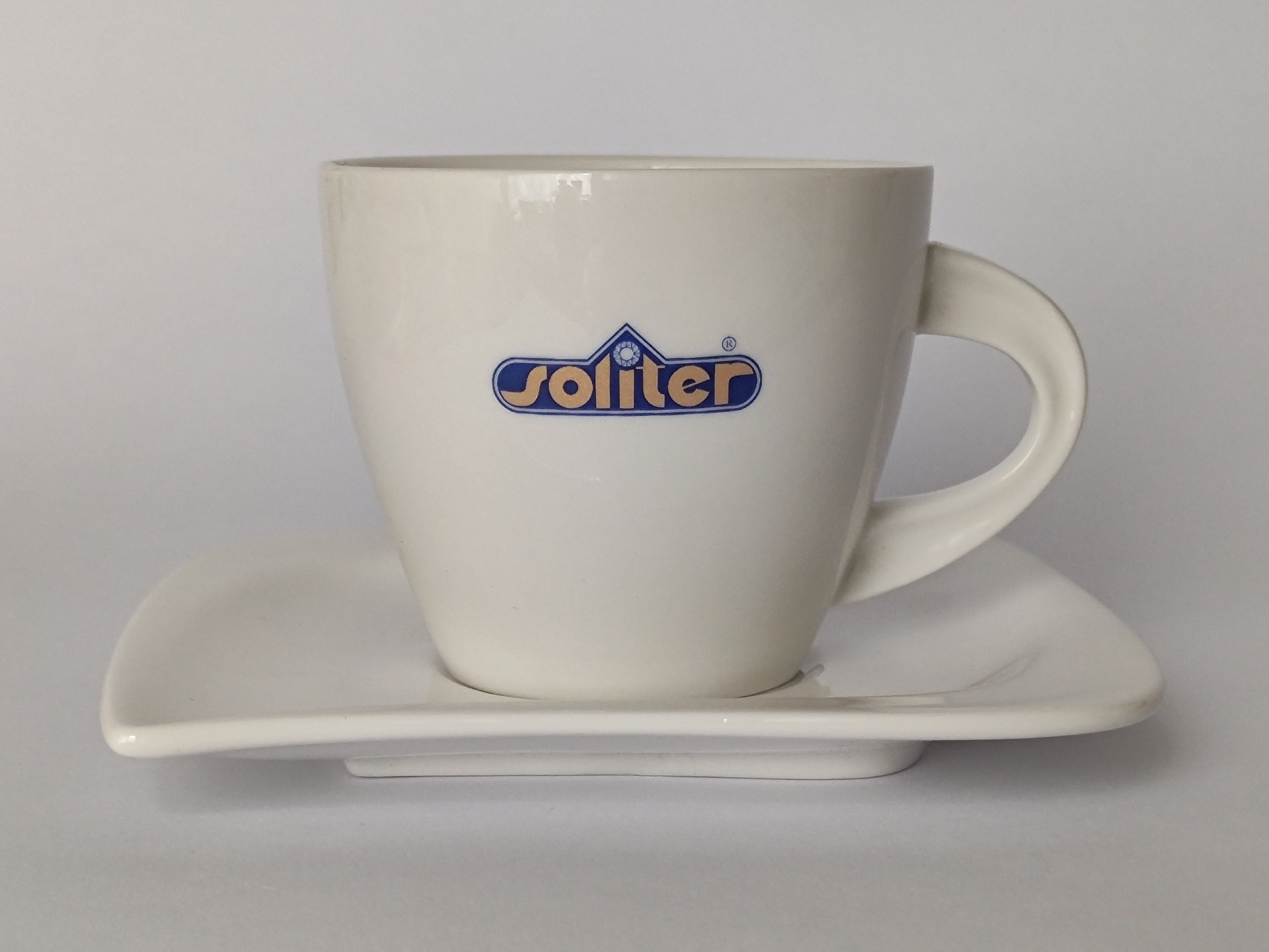 Reklamní šálek společnosti SOLITER, Jablonec nad Nisou 